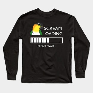 Scream Loading Black headed caique #white Long Sleeve T-Shirt